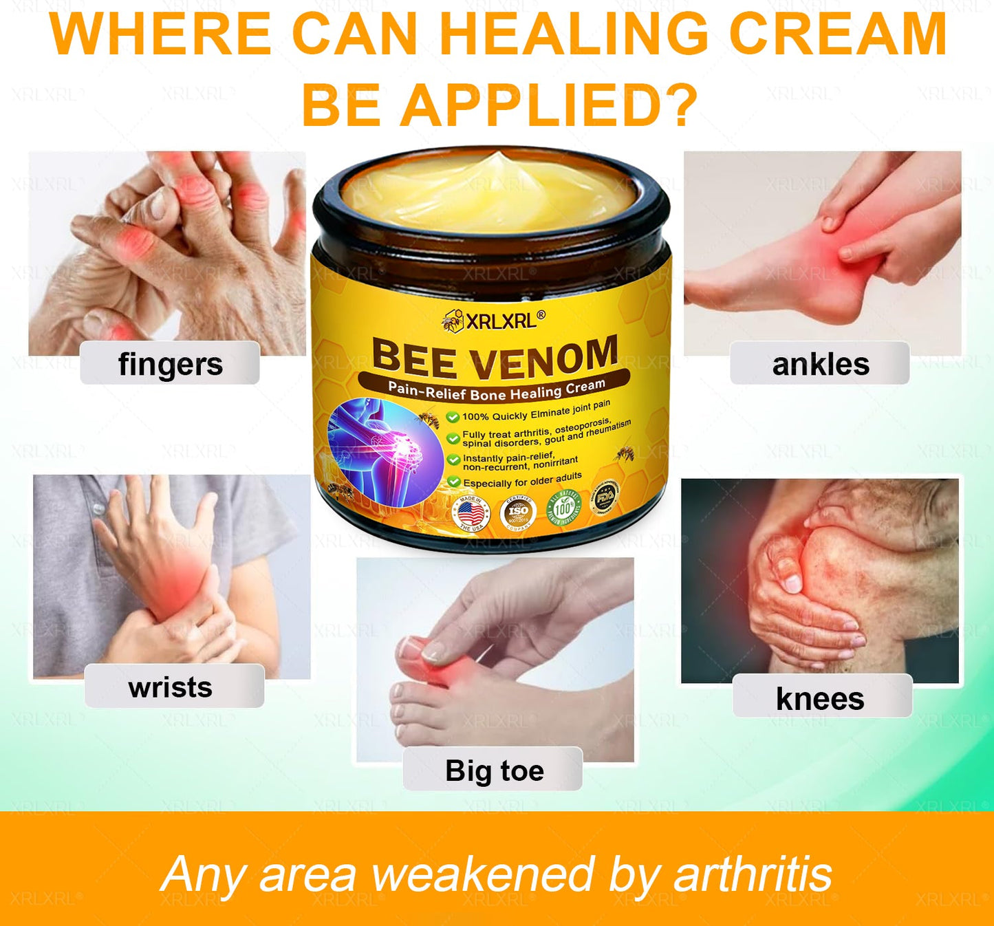 XRLXRL® Bee Venom Pain-Relief Bone Healing Cream 📦(Specially for older adults)
